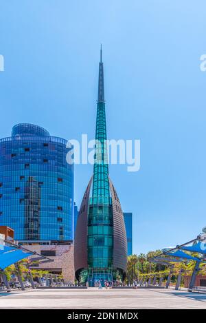PERTH, AUSTRALIA, JANUARY 18, 2020: The bell tower in Perth, Australia Stock Photo