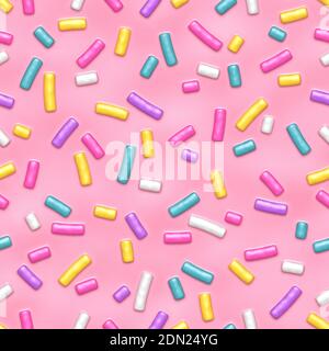 Seamless pattern with many decorative sprinkles Stock Vector