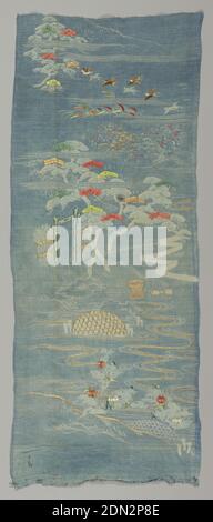 Panels (Japan); linen, silk, gilded paper wrapped on linen thread Stock ...