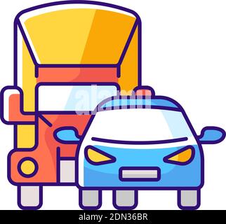 Car park RGB color icon Stock Vector