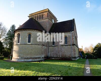 The 19th century Holy Trinity Church at Dilton Marsh, Wiltshire, England from the churchyard and showing the transepts, apse and bell tower. Stock Photo