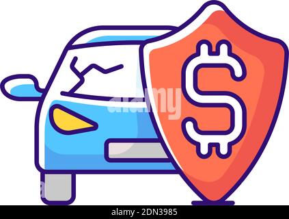 Insurance fee RGB color icon Stock Vector