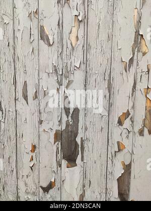 Very old wooden painted white rustic background, top view Stock Photo