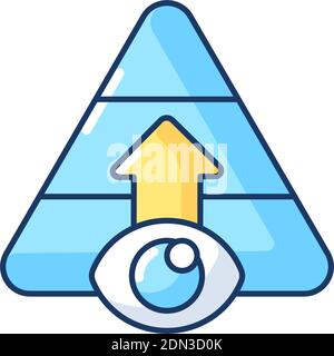 Game level selection RGB color icon Stock Vector
