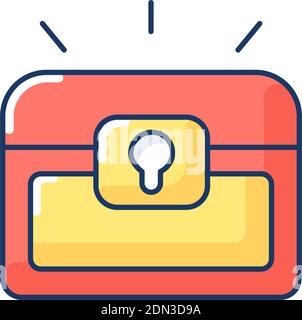 Player inventory RGB color icon Stock Vector
