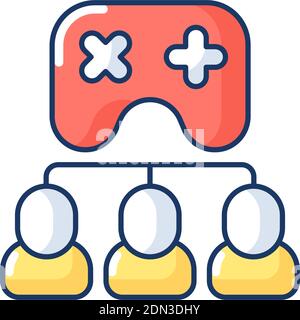 Tournament RGB color icon Stock Vector