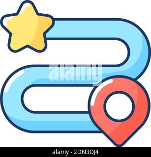 Videogame campaign RGB color icon Stock Vector