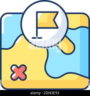 Map RGB color icon Stock Vector