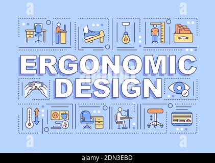Ergonomic design word concepts banner Stock Vector