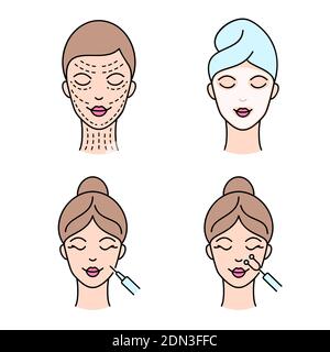 Icons for beauty industry Stock Vector