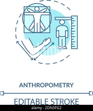 Anthropometry concept icon Stock Vector