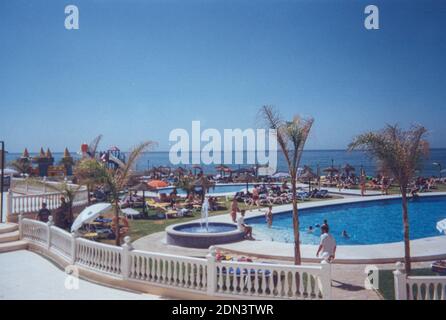 RONDA, SPAIN 9 JULY 1989: Spanish seaside resort Stock Photo