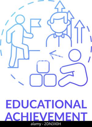 Educational achievement blue gradient concept icon Stock Vector