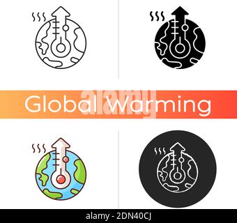 Global warming icon Stock Vector