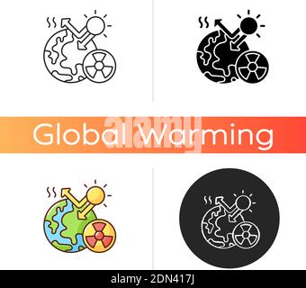 Radiative forcing icon Stock Vector
