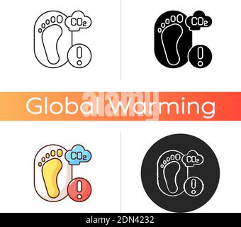 Carbon footprint icon Stock Vector