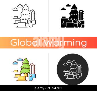 Deforestation icon Stock Vector