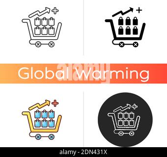 Overconsumption icon Stock Vector