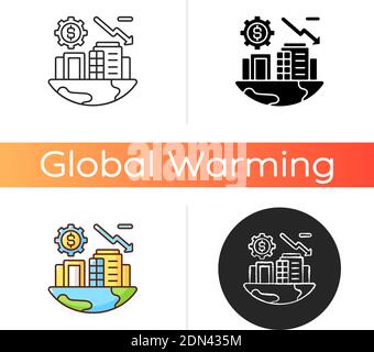 Economic crisis icon Stock Vector