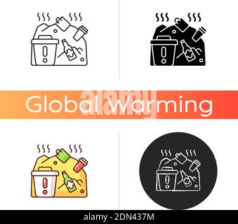 Solid waste icon Stock Vector