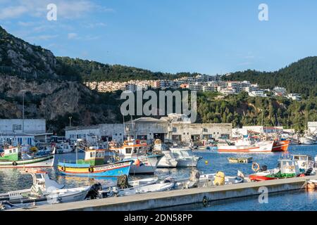 small colorful fishing boat in the port of Setubal, Portugal Stock Photo -  Alamy