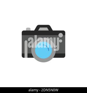 Camera Photography color icon vector. pocket digital camera Simple sign, fotocamera logo gadget Stock Vector