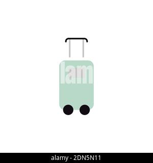 Travel Bag, luggage color icon vector. Simple sign, logo. Premium Quality Isolated Trip Handbag Stock Vector