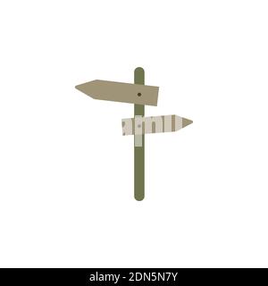 signpost, pointer color icon vector. Simple sign, logo. Stock Vector