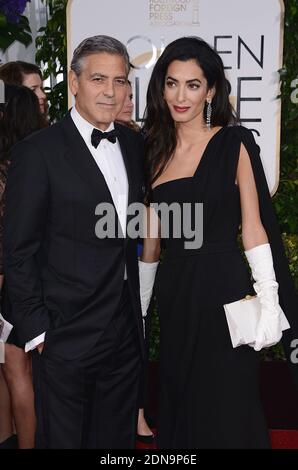 Amal Alamuddin Arriving For The 72nd Annual Golden Globe Awards Held At ...