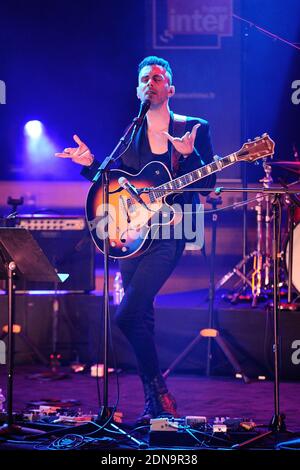 Asaf Avidan performing during a concert given to promote his new album 'Gold Shadow' on France Inter radio station at the Maison de la Radio in Paris, France, on January 09, 2015. Photo by Aurore Marechal/ABACAPRESS.COM Stock Photo