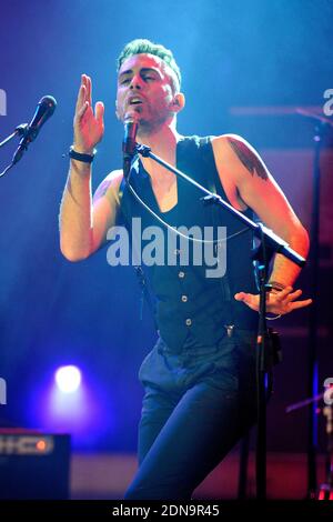 Asaf Avidan performing during a concert given to promote his new album 'Gold Shadow' on France Inter radio station at the Maison de la Radio in Paris, France, on January 09, 2015. Photo by Aurore Marechal/ABACAPRESS.COM Stock Photo