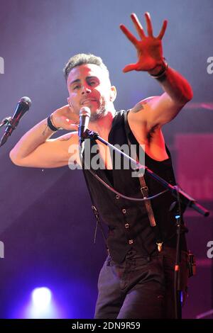 Asaf Avidan performing during a concert given to promote his new album 'Gold Shadow' on France Inter radio station at the Maison de la Radio in Paris, France, on January 09, 2015. Photo by Aurore Marechal/ABACAPRESS.COM Stock Photo