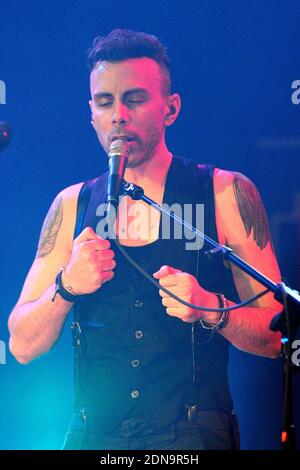 Asaf Avidan performing during a concert given to promote his new album 'Gold Shadow' on France Inter radio station at the Maison de la Radio in Paris, France, on January 09, 2015. Photo by Aurore Marechal/ABACAPRESS.COM Stock Photo