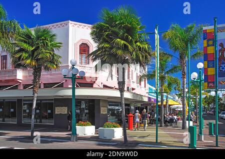 Pedestrianised Emerson Street, Napier, Hawke's Bay, North Island, New Zealand Stock Photo