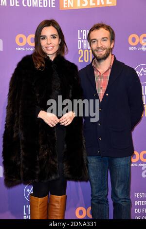 Elodie Bouchez and Jonathan Lambert during the 18th Alpe d'Huez Comedy Film Festival opening ceremony held in l'Alpe d'Huez, France, on January 14, 2015. Photo by Nicolas Briquet/ABACAPRESS.COM Stock Photo