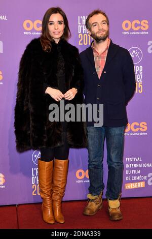 Elodie Bouchez and Jonathan Lambert during the 18th Alpe d'Huez Comedy Film Festival opening ceremony held in l'Alpe d'Huez, France, on January 14, 2015. Photo by Nicolas Briquet/ABACAPRESS.COM Stock Photo