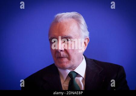 French chef Alain Ducasse attending a press conference for 'Gout de France/Good France' held at the Ministery of Foreign Affairs, in Paris, France on January 21, 2015. Photo by Audrey Poree/ABACAPRESS.COM Stock Photo