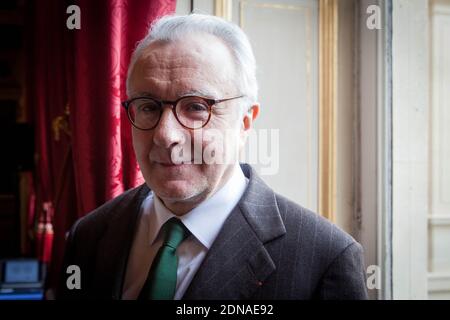 French chef Alain Ducasse attending a press conference for 'Gout de France/Good France' held at the Ministery of Foreign Affairs, in Paris, France on January 21, 2015. Photo by Audrey Poree/ABACAPRESS.COM Stock Photo