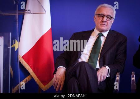 French chef Alain Ducasse attending a press conference for 'Gout de France/Good France' held at the Ministery of Foreign Affairs, in Paris, France on January 21, 2015. Photo by Audrey Poree/ABACAPRESS.COM Stock Photo