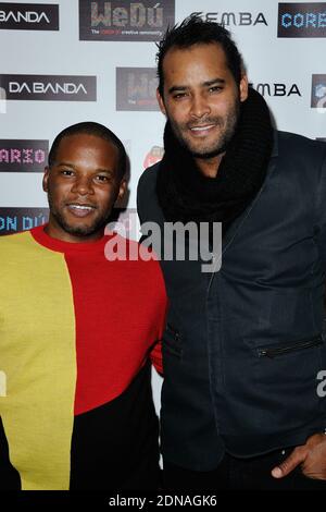Coreon Du and Ray Reboul attending the Kuduro party for the launching of Coreon Du's new album 'Binario' at the Cervantes Institute in Paris, France, on January 22, 2015. Photo by Aurore Marechal/ABACAPRESS.COM Stock Photo