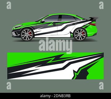 modern racing car wrap strip for racing sport car design. Stock Vector