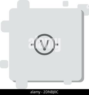 voltmeter vector icon modern simple vector illustration Stock Vector