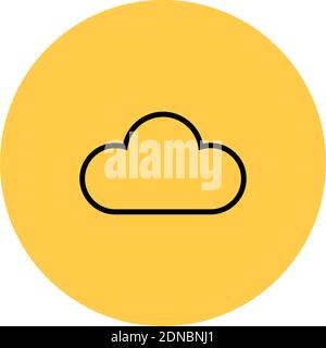 Isolated cloud financials digital marketing icon- Vector Stock Vector