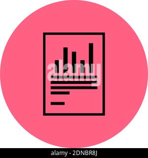 Isolated report financials digital marketing icon- Vector Stock Vector