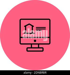 Isolated pc users financials digital marketing icon- Vector Stock Vector