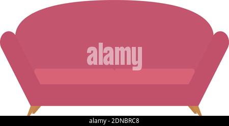 Isolated red sofa hygge style icon - Vector Stock Vector