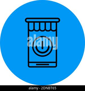 Isolated shop digital financials digital marketing icon- Vector Stock Vector
