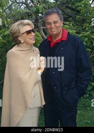 File photo taken on July 31, 1991 of actor Roger Hanin and wife producer Christine Gouze-Reynal on the set of L’Eternel Mari in Paris, France. Hanin died at 89 it was announced on Wednesday. Photo by Pascal Baril/ABACAPRESS.COM Stock Photo