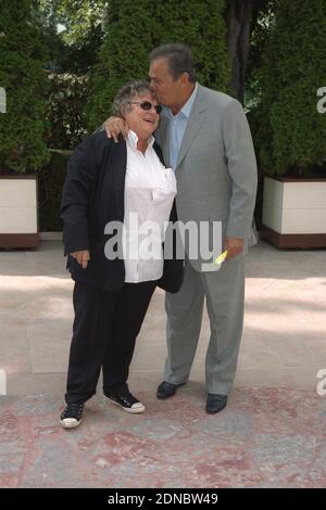 File photo taken on August 29, 2001 of actor Roger Hanin and director Josee Dayan in Paris, France. Hanin died at 89 it was announced on Wednesday. Photo by Pascal Baril/ABACAPRESS.COM Stock Photo