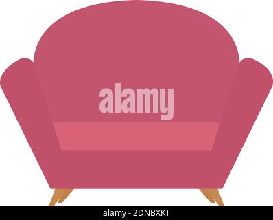 Isolated red sofa hygge style icon - Vector Stock Vector